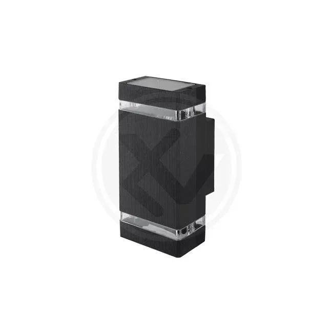 Vrtna lampa 2xGU10 crna kvadratna Hana LVT 1250