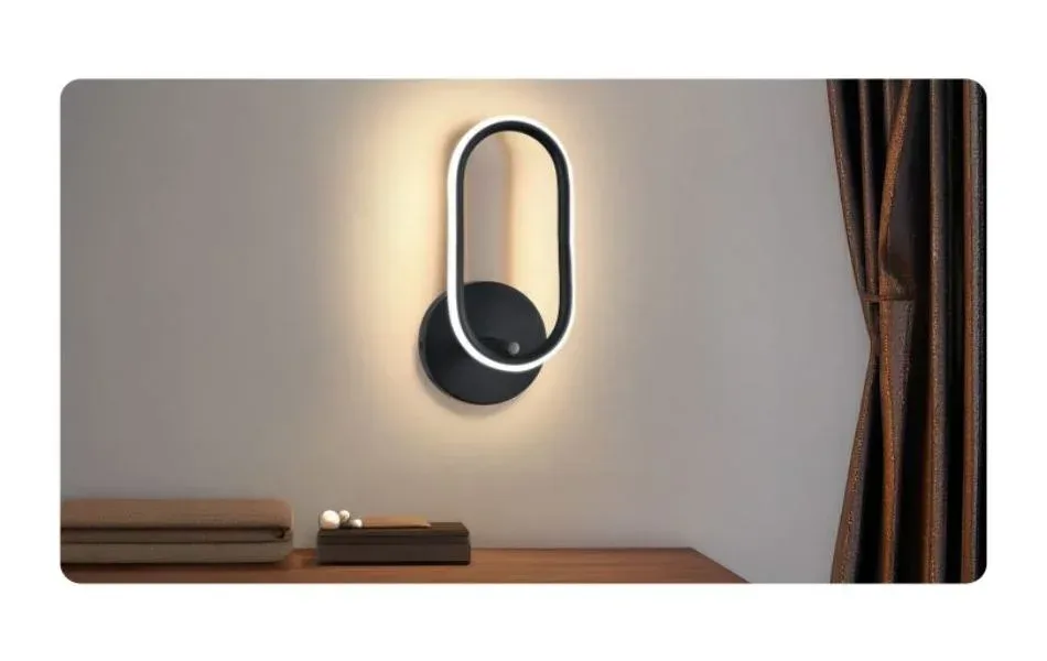 LED zidna lampa 8W Acropol crna 029-012-0008