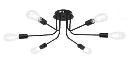 Luster 6xE27 Mendoza black 021-025-0006