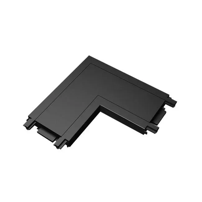 Konektor L za nadgradnu šinu crni 48V Luxo LVT 1874