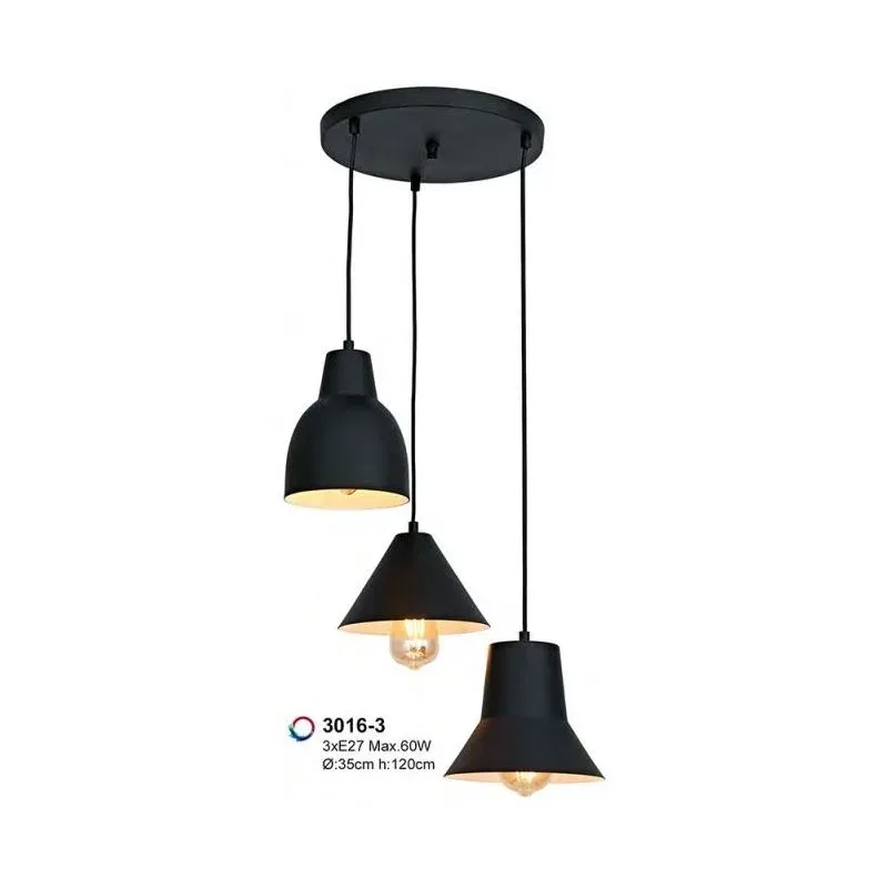 LUSTER LOGI 3 LU SARKIT 3XE27 OKTAY 3016-3